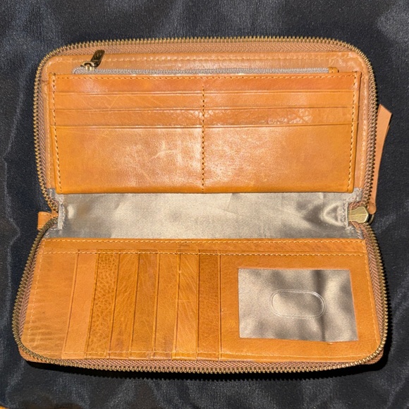 Lucky Brand Brown Leather Wristlet Wallet - Picture 7 of 12